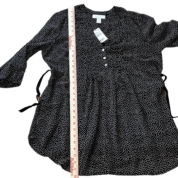 Motherhood Maternity black/white dot blouse with camisole size Med NWT - Picture 10 of 16